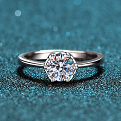 D Color 1CT Clamerstone Engagement Ring for Women Sparkly lab-tested Diamond Ring 925 sterling Silver Jewelry
